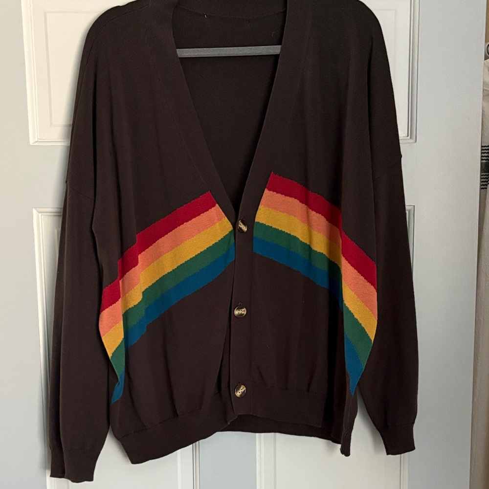 Natural Life Rainbow Stripe Women's Cardigan